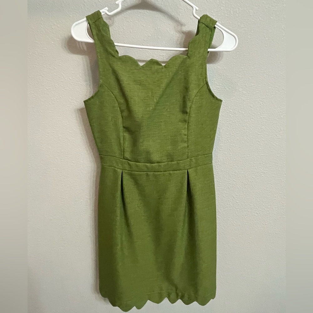 Revelry Green scalloped Dress